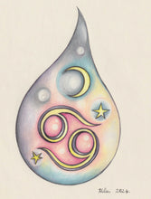 Load image into Gallery viewer, "Cancer Water Element" Drawing