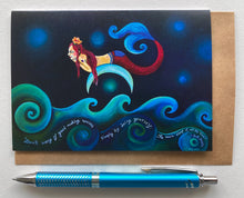 Load image into Gallery viewer, "Making Waves" 6 Pack Mermaid Greeting Cards
