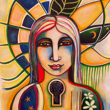 Load image into Gallery viewer, "Scarlet III" - acrylic painting on paper