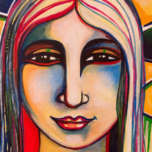 Load image into Gallery viewer, "Scarlet III" - acrylic painting on paper