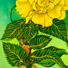 Load image into Gallery viewer, "Yellow Rose Fairy" Acrylic painting