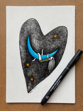 Load image into Gallery viewer, "Young Isis" ink and watercolour