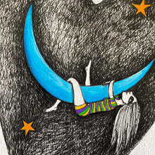 Load image into Gallery viewer, "Young Isis" ink and watercolour