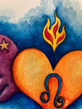 Load image into Gallery viewer, "Leo Heartwings" Watercolour painting