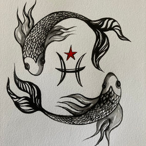 "Pisces" (watercolour ink)