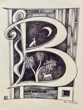 Load image into Gallery viewer, "Capital B" Pen Drawing
