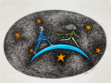 Load image into Gallery viewer, "Chasing Stars" ink and acrylic
