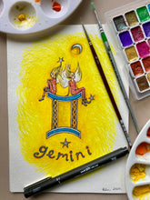 Load image into Gallery viewer, "Gemini Sassy Twins" Watercolour
