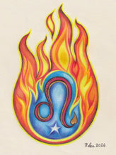 Load image into Gallery viewer, "Leo Fire Element" Drawing
