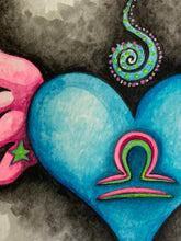 Load image into Gallery viewer, "Libra Heartwings" watercolour
