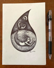 Load image into Gallery viewer, "Mermaid in Raindrop" Drawing
