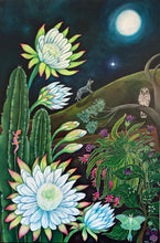 Load image into Gallery viewer, "Night Queen &amp; the Dog Star" Acrylic painting
