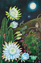 Load image into Gallery viewer, "Night Queen &amp; the Dog Star" Acrylic painting
