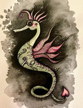 Load image into Gallery viewer, "Pimp Your Seahorse" Watercolour
