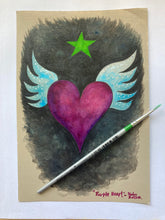 Load image into Gallery viewer, "Purple Heart" Acrylic on paper

