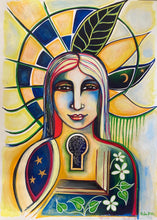 Load image into Gallery viewer, "Scarlet III" - acrylic painting on paper
