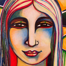 Load image into Gallery viewer, "Scarlet III" - acrylic painting on paper
