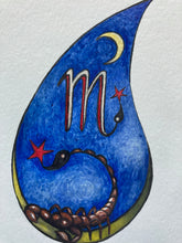 Load image into Gallery viewer, "Scorpio in Raindrop" Watercolour
