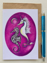 Load image into Gallery viewer, "Sweet Seahorse" 4 Pack Greeting Cards

