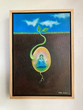 Load image into Gallery viewer, "Seed" framed oil painting
