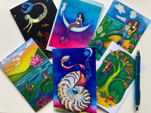 Load image into Gallery viewer, "Treasure" 6 Pack Mermaid Greeting Cards
