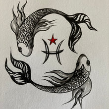 Load image into Gallery viewer, &quot;Pisces&quot; (watercolour ink)
