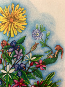 "Wildflowers with Nymphs" Greeting Card