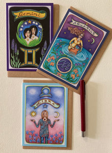 "Zodiac Greeting Card Set" 12 pack