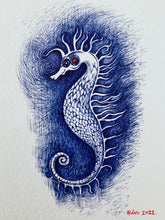 Load image into Gallery viewer, Seahorse in blue

