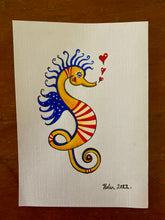 Load image into Gallery viewer, Yellow Red &amp; Blue Seahorse
